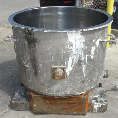 SPC6803  Mixer and Blender 100 gallon Ross change can Stainless Steel 39.25" inside diameter 27.5" inside height