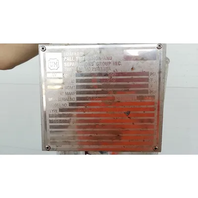 Used Pall Filtration Stainless Steel Cartridge Pressure Filter