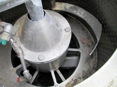 Tolhurst 26 x 16 perforate basket centrifuge, SS.