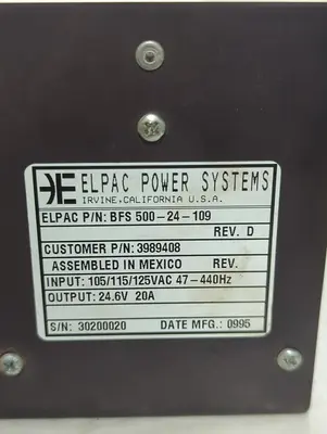 Used ELPAC BFS-500-24-109 Industrial Controls Ohio US | Surplus Asset Holdings #1455589