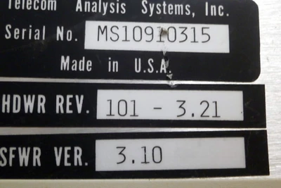 USED Telecom Analysis Systems (TAS) Model 101