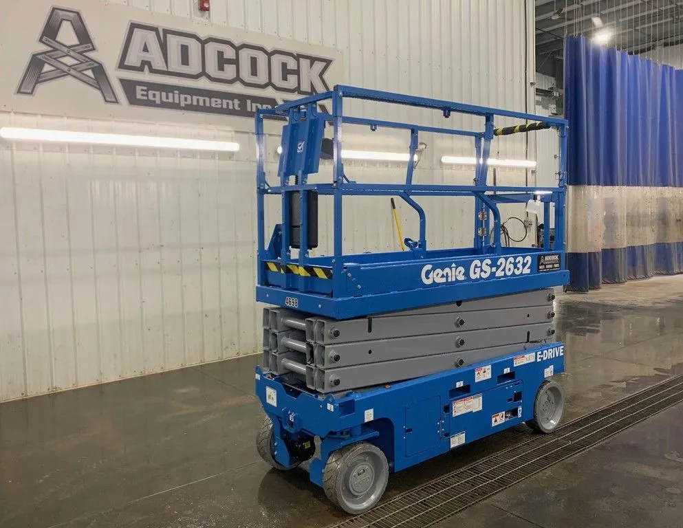 New | in-Stock 2026 GENIE GS-2632 E-DRIVE ELECTRIC SCISSOR LIFT Scissor Lifters Alberta CA | Adcock Equipment #1417998