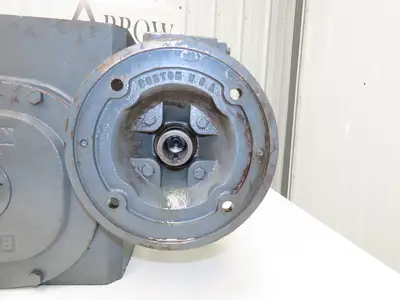 Boston Gear Worm Gearbox 150:1 Ratio Double Reducer 12rpm 182T Dual Shaft Output