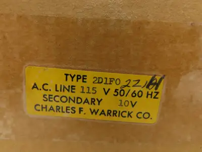 Warrick 2D1F0 Control Relay 115/230VAC 1/2Hp 10VDC Coil