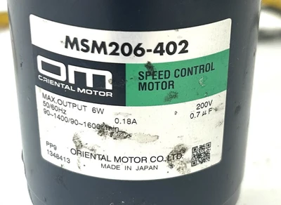 USED ORIENTAL MOTOR MSM206-402