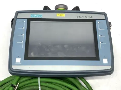 USED SIEMENS SIMATIC HMI KTP700F MOBILE, 7.0" TFT DISPLAY W/ CABLE