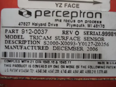 NEW PERCEPTRON 912-0037 TRICAM SURFACE SENSOR 9120037