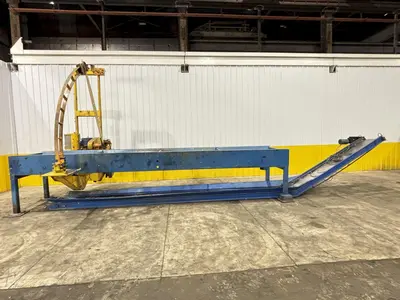 15 HP L&M EQUIPMENT MODEL #HMPC-7-24 CROSS CUT BUNDLE TRAVELING ARCH WOOD BUNDLE SAW WITH CONVEYOR: STOCK #22922