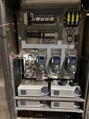 APV 48" TWO ROLL EXTRUDER WITH ULTRASONIC GUILLOTINE CUTTER