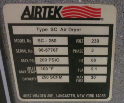 USED 1998 AIRTEK SC-250