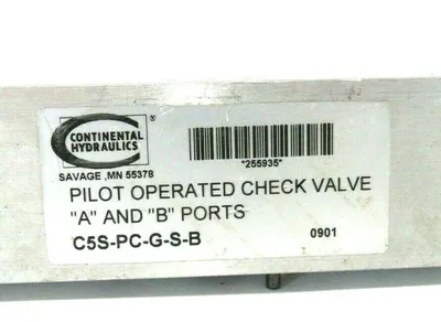 NEW CONTINENTAL HYDRAULICS C5S-PC-G-S-B CHECK VALVE C5SPCGSB