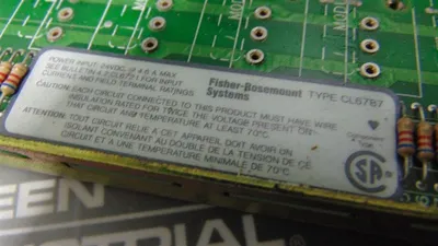 Fisher Rosemount CL6787X1-A1 Sim. I/O Terminator 12P0097X01R Rev. D Used