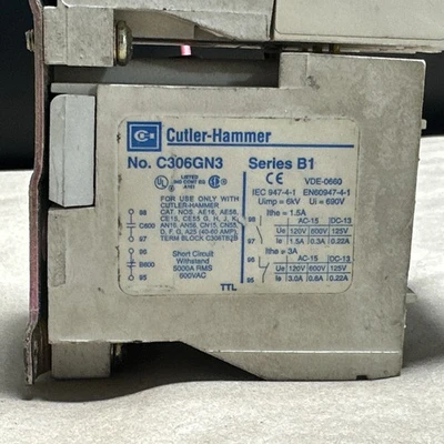 USED Cutler-Hammer ["AN16DN0", "C306GN3"]