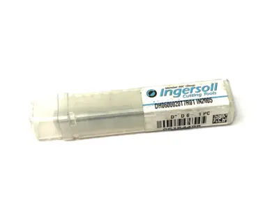 USED INGERSOLL SOLID CARBIDE DRILL 30° AXIAL RAKE DH0600020T7R01 IN2005
