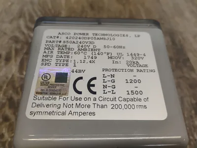 ASCO 420240DP05AWAJ1X Electrical/PLC/Automation | ESS Industrial Equipment Sales (6)
