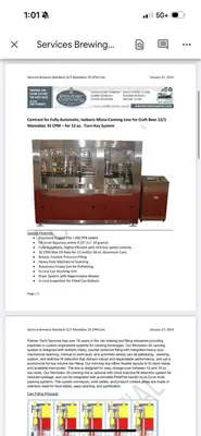 (Reduced!) Palmer 12-Head Rotary Isobaric Canning Line – 35 CPM