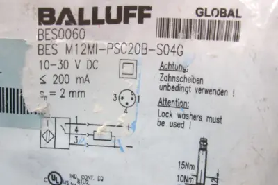 NEW BALLUFF BES M12MI-PSC20B-S04G INDUCTIVE SENSOR BES0060 BESM12MIPSC20BS04G