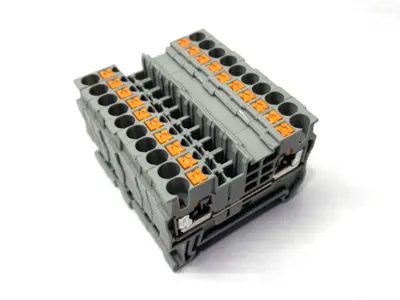 USED PHOENIX CONTACT PT 2,5 FEED-THROUGH TERMINAL BLOCK LOT OF 10