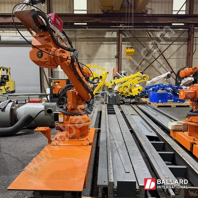 ABB IRB 4600-20/2.5 Robot w/ IRC5 & Lincoln R450 Weld Package & IRBT 4004 Linear Rail -12m