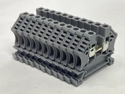 Used Morsettitalia Euro 4 Gray Terminal Block 4mm LOT OF 11 Terminal Blocks Michigan US | Maverick Industrial Sales #1394950