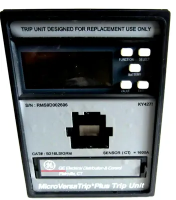 NEW GENERAL ELECTRIC B216LSIGRM TRIP UNIT 1600A RMS9D