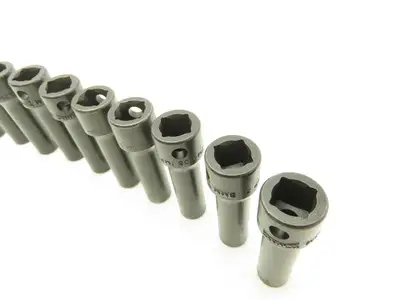 Williams 12M-608 IMP 3/8" Drive 8MM 6 Point Impact Socket Deep 2-1/8"L Lot of 10