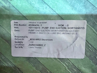 USED Worthington D1011