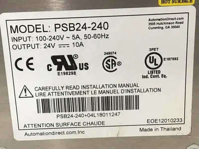USED AUTOMATION DIRECT PSB24-240