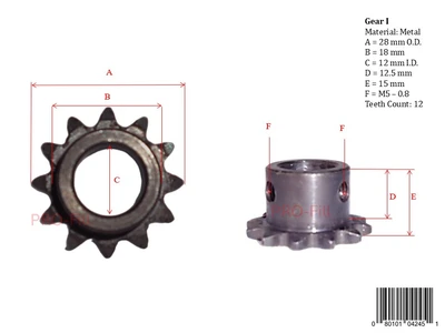 New | in-Stock PRO-FILL INC GEAR E (38MM X 15MM) Conveyor Parts | ProFill Inc #948230