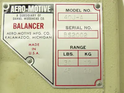 Aero-Motive 40J-A Tool Balancer 30 lb Capacity Spring Retracting