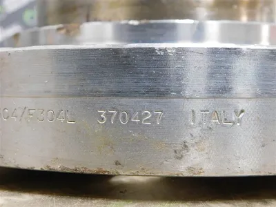 6" Titanium Bolt On Flanged Pipe 11.75" Flange OD 12" W Stainless Flanges Used