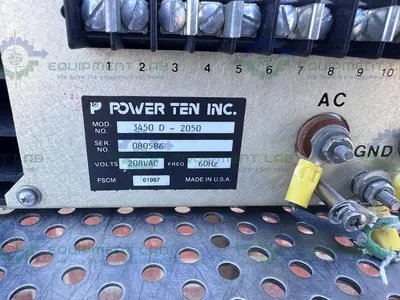 USED POWER TEN 3450D-2050 POWER SUPPLY 208 VAC, 60 HZ