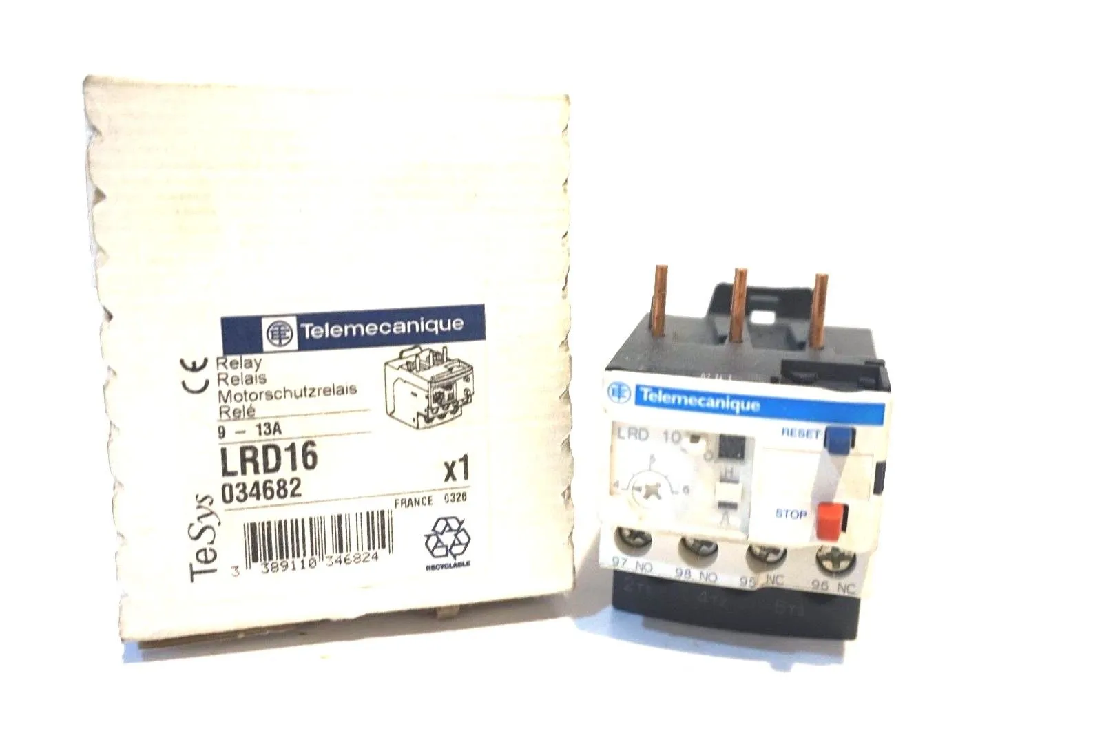 NEW TELEMECANIQUE LRD16 OVERLOAD RELAY