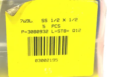 5 NEW HAM-LET 769L-SS-1/2X1/2 MALE ELBOW 769LSS1212