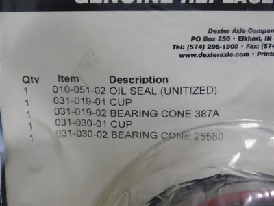 Dexter Ael K71-722-00 Bearing Kit New