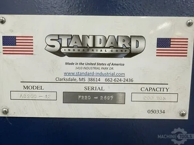 Used 2020 STANDARD INDUSTRIAL AB200-12 Press Brakes Georgia US | The Equipment Hub #1275589