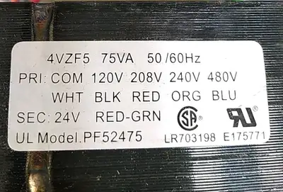 Packard PF52475 Transformer 75A 120/480V Loc5D4