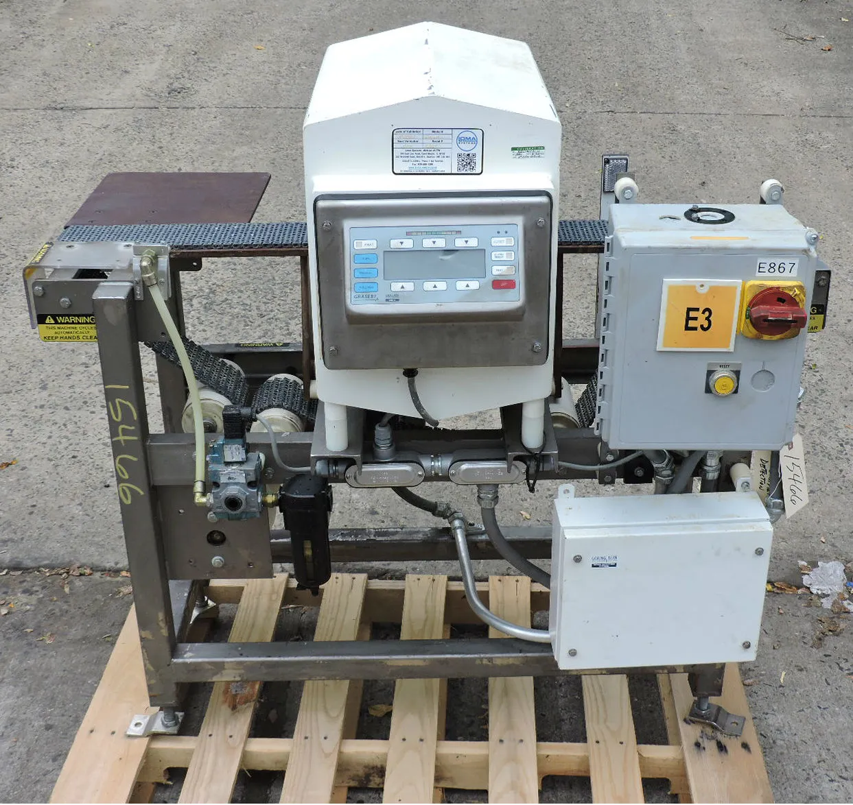 USED CONVEYORIZED PACKAGE METAL DETECTOR DSP2