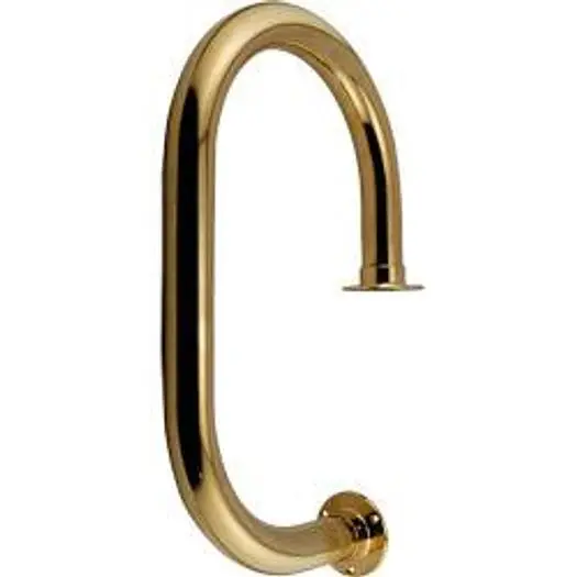 Classic Service Bar Rail - 2" Diameter - Polished Brass Finish