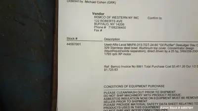 USED ALFA LAVAL MAPX-313-TGT-29-60