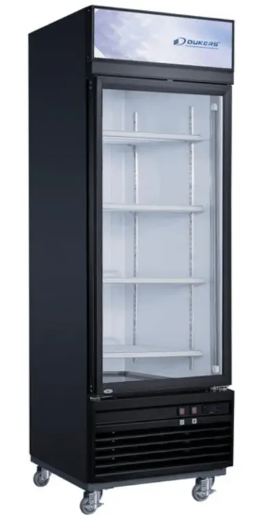 New | in-Stock Dukers New Dukers DSM-15F Commercial Single Glass Swing Door Merchandiser Freezer Display Freezers Illinois US | Falcon Restaurant Supply #1375141