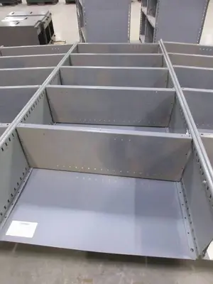 GRAY METAL SHELVING - TRIPLE WIDE