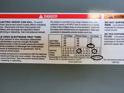 Used AMETEK 750H3-24C Battery Chargers British Columbia CA | Lenmark #238400