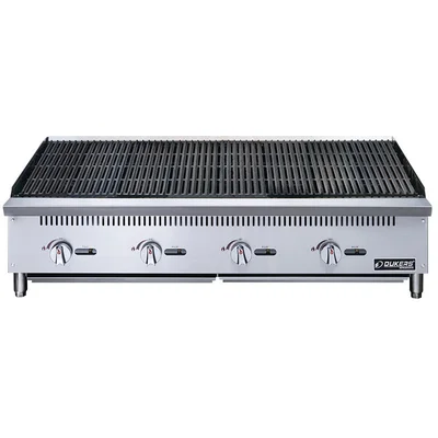 New | in-Stock Dukers New Dukers DCCB48 48 in. W Countertop Charbroiler Chargrill Grill 140,000 BTU Broilers Illinois US | Falcon Restaurant Supply #1376267