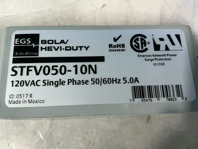 Used SOLA HD / EMERSON STFV05010N Surge Protectors Ohio US | HGR 24 #1549596