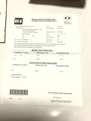 BS & B Safety Systems RB-90 1.5″ Rupture Disk 11080109-1