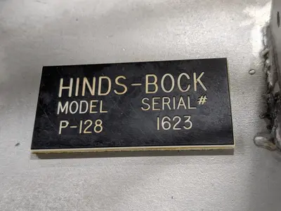 USED HINDS-BOCK P-128