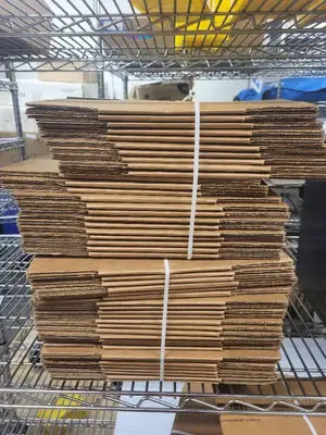 Bundle of Uline 6x6x6 Corrugated Shipping Boxes