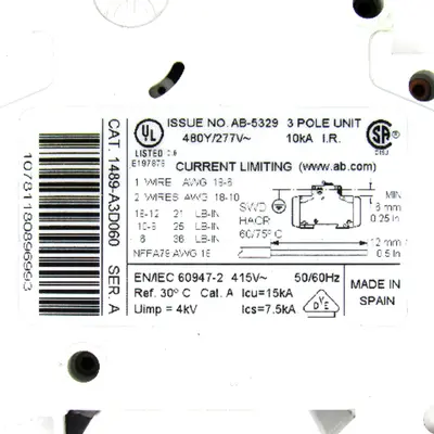 USED ALLEN BRADLEY 1489-A3D060