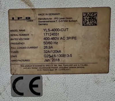 USED 2018 PRIMA POWER PLATINO FIBER 1530